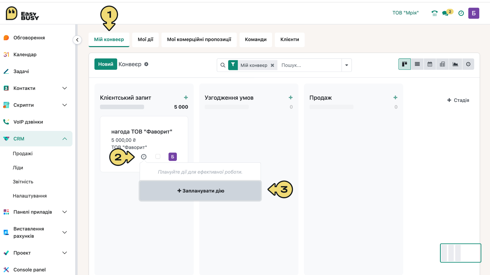 Планування дій – EasyBusy